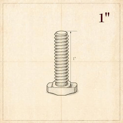 O'SKOOL T-Slot Bolts Drop-in 1" Length 20PCS, 1/4"-20 Thread, T Track Accessories for Woodworking Jigs and Fixtures,HWR009 - style: 1/4"-20 Threads, 1" Length, 20Pcs