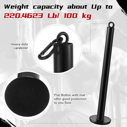 Lasnten 2 Set Weight Loading Pin Fit 1 Inch Standard Weight Plate Heavy Duty Loading Pin with Carabiner for Cable Pulley LAT Pulldown System Home Gym Strength Training Equipment(Diameter 0.8 Inch) - size: 0.8'' D X 12.6'' H
