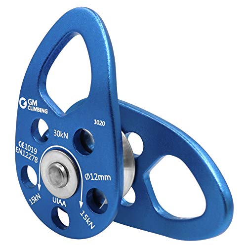 GM CLIMBING Swing Cheek Micro Pulley 30kN CE UIAA Certified - color: Ball Bearing | Blue-One Unit