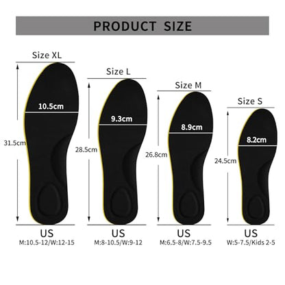 5 Pairs Shoes Insoles for Men Women Work,Elastic Shock Absorbing Breathable Shoe Insoles,for Boot Sneakers Hiking Replacement Insoles (XL [US M:10.5-12/W:12-15])