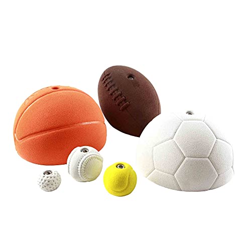 Atomik Rock Climbing Holds Set of 6 Sport Balls in Real Life Colors