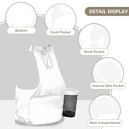 Drawstring Gym Bags For Men Women Climbing Gym Bag With Pockets Dry Wet Separation