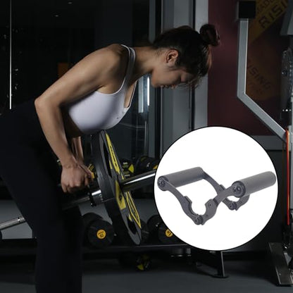 V Bar Row Landmine Handle Attachment for Barbell Bars，Solid Mine Double D Row Handle Grips with Non-Slip Rubber Grips, T-Row Attachment for Olympic Strength Training Bars
