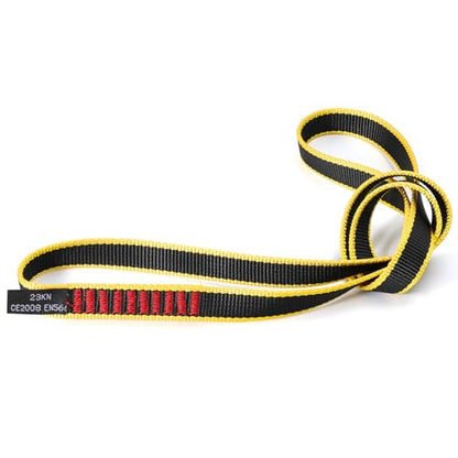 20MM Nylon Climbing Sling Runner 23KN CE2008/EN566 Rock Climbing Webbing Straps for Rock Climbing, Rappelling, Swing, Yoga Hammock etc - size: 60cm/ 24inch |Single Unit