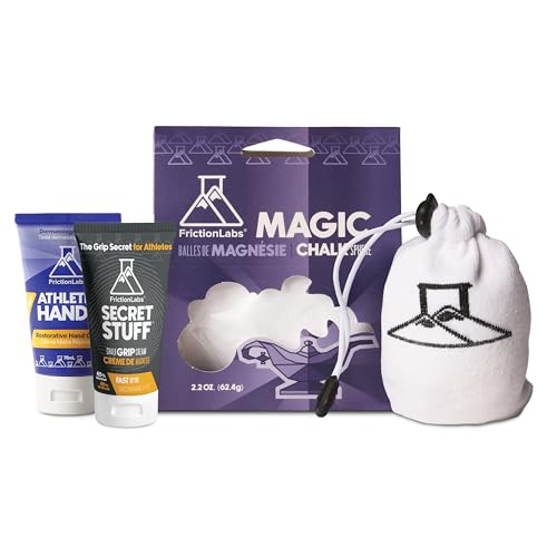 Friction Labs Performance Chalk Bundle – Secret Stuff Original Liquid Chalk, Magic Chalk Ball & Athletic Hands Cream – Premium Grip & Hand Recovery for Climbing, Weightlifting, Crossfit