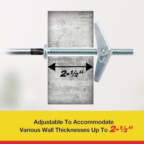 3/16" Toggle Bolts and Wing Nuts Set, 20 Pcs Hollow Wall Anchors for Drywall, Butterfly Toggle Anchors for Hanging Lamps Heavy Items,HOME MASTER HARDWARE - size: 3/16"(20pcs)