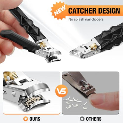 2026 Toenail Clippers for Thick Toenails | Wide Jaw Opening Toe Nail Clippers for Men, Heavy Duty Ingrown Toenail Clippers, Sharp Slanted Cutters with Long Handle