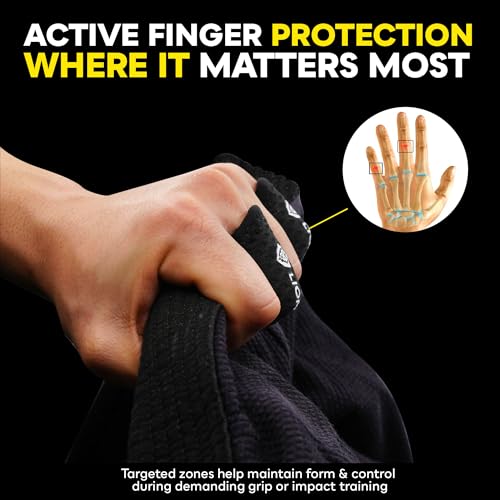 LIONTEK Single Flow Finger Sleeve V3 Pair — Joint Support & Compression for Activity, BJJ, Fitness, Volleyball, Basketball, and More (Large) - size: Large