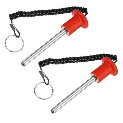 Gym Pin Weight Stack Pin Strength Training Lifting Equipment Replacement with Pull Rope Fitting for Home Gym - color: Red, size: 0.4 x 4.1 Inch