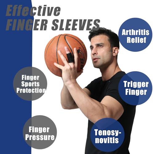 Finger Splints, 2 Pack Neoprene Finger Buddy Straps, No Metal Support Finger Brace, Adjustable Compression Finger Wraps for Daily and Sports Use, Single Finger - Large - size: Large