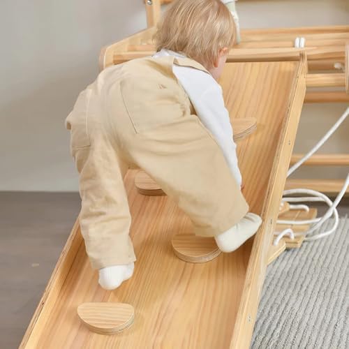 Avenlur Neem Swedish Ladder Wall Gym Adult & Kids Climbing Wall (94.5 in) | 5-in-1 kids home gym: climbing wall kids love, indoor swing for kids, pull up bar for kids, stair slides indoor for kids - size: 94.5"