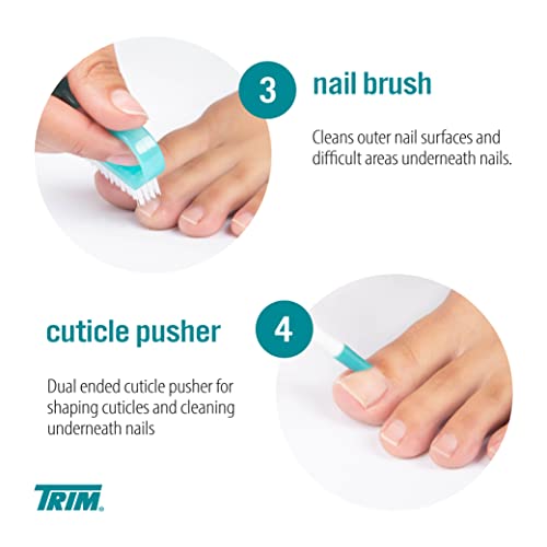 TRIM Professional 7-Piece Pedicure Kit Home Foot Care & Toenail Grooming | Professional 7-piece pedicure set for home foot care. Durable, travel-ready tools for smooth, perfectly groomed feet.