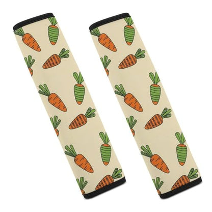2PCS Five Watercolor Carrots Seat Belt Cover Breathable Automotive Seat Belt Protector for Adult Use, Most Cars, Pressure Relief - color: Pattern 329