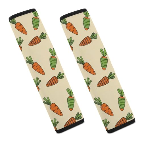 2PCS Five Watercolor Carrots Seat Belt Cover Breathable Automotive Seat Belt Protector for Adult Use, Most Cars, Pressure Relief - color: Pattern 329