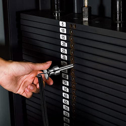 TreadLife Fitness Universal Weight Stack Pin for Commercial Gym or Home Gym | Heavy Duty Pin Insert | Health Club Grade Steel - style: Chrome