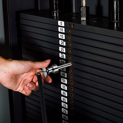 TreadLife Fitness Universal Weight Stack Pin for Commercial Gym or Home Gym | Heavy Duty Pin Insert | Health Club Grade Steel - style: Chrome