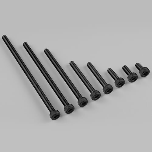 120pcs M3 x 45mm Hex Socket Head Cap Screws Bolts, 12.9 Grade Alloy Steel, Black Oxide Finish, Allen Socket Drive, Full Threads,with Hex Spanner - size: M3 x 45mm