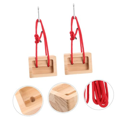 Hangboard Training Finger Wooden Portable Rock Climbing Fingerboard 2pcs Climbing for Simulated Strength and Fitness Routines, Lightweight and Compact Boards for Indoor and