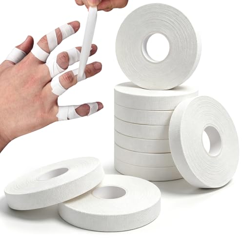 45FTx10Rool Extra Strong Adhesive White Athletic Finger Support Tape | Athletic Finger Tape, Protect Tape, Flexible Athletic Sports Tape for Rock, Climbing Football Boulder Outdoor Sports - color: white