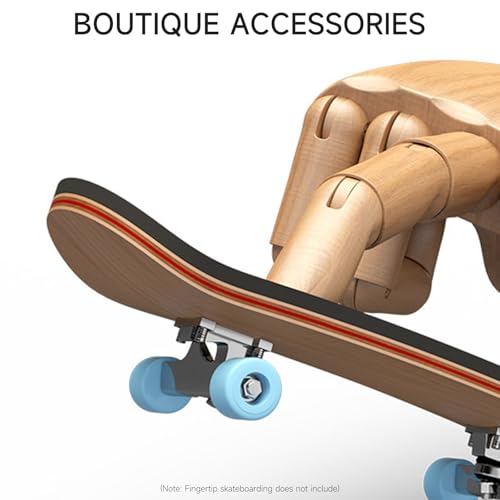Premium Wooden Fingerboard Deck - Includes Prolific Foam Tape & Multicolour Wheels, The Classic - 30mm x 100mm - Pre-Drilled Holes Size (164PCS Finger Skateboard DIY Set) - color: 164pcs Finger Skateboard Diy Set