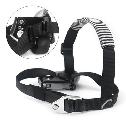 NewDoar Foot Ascender Riser Rock Climbing Mountaineering Equipment Climbing Device - color: Right Black
