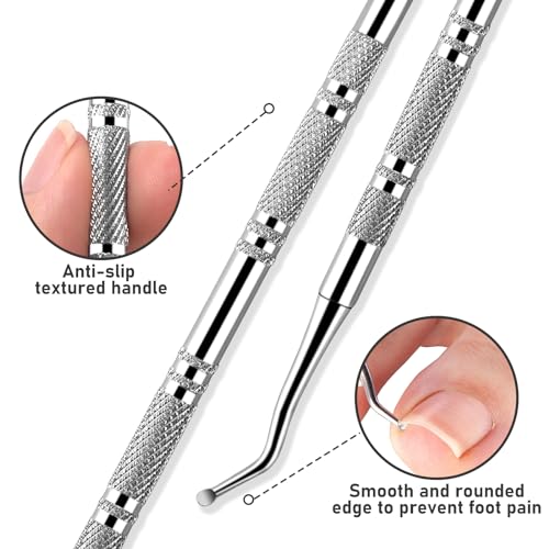 Ingrown Toenail Tool Kit, Ingrown Toenail Removal Kit: Ingrown Toenail Clippers, Ingrown Toenail File and Lifters, Under Nail Cleaner - Professional Pedicure Tools Set for Effective Treatment - color: Ingrown Toenail Clippers