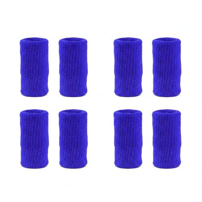 10-Pack Nylon Finger Sleeves for Basketball & Football, Snug Fit, Durable Sports Cover - color: Blue