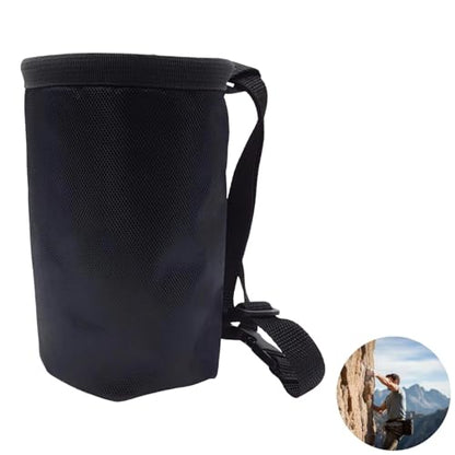 Rock Climbing Chalk Bag with Waist Belt, Oxford Cloth 840D Bouldering Chalk Bag, 7.5X4.9X4.9 in, Lightweight for Weight Lifting and Gymnastics