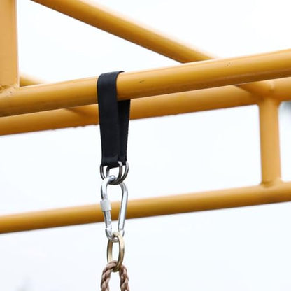 Holibanna 4 Pcs Heavy Duty Outdoor Swing Buckle Connecting Straps 3cm X 28cm Double-Layer Nylon Tree Hanging Belts for Hammock and Gym Equipment