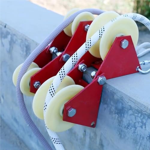 U Groove Stainless Steel Wall Pulley Rope Retract Pulley Rope Manual Pulley with Thicken Material Height Lifting Laborsaving Wall Corner Wheel