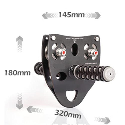 INLIMA Pulley Rock Climbing Mountaineering Cable Rope Pulley with Anti-Slip Silicone Rubber Handle Climbing Accessories