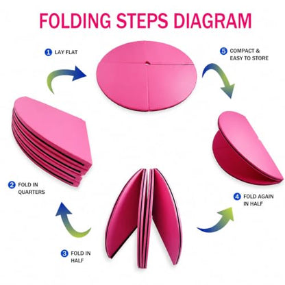 Pole Standard Dance Mat - Foldable Crash Mat, Portable Safety Round Dancing Cushion, Foldable Stripper Pole Crash Pad for Home Studios, Yoga, Gym - size: 200*5cm/78.7*2in