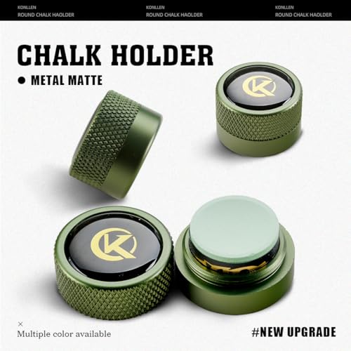 KONLLEN Round Pool Chalk Holder Pool Billiards Accessories Portable Multifunctional Sturdy Pool Cue Accessories - color: Green