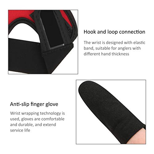 Milltrip 3Pcs Fishing Single Finger Protector, Non-Slip Unisex Elastic Glove for Fishing, Cycling, and Outdoor Activities, Quick-Dry Polyester Fabric