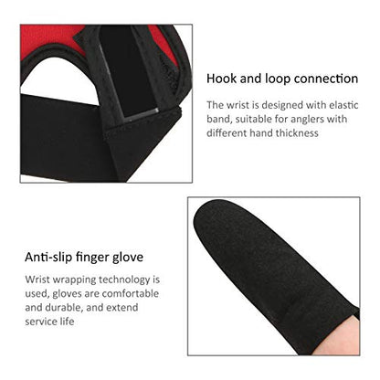 Milltrip 3Pcs Fishing Single Finger Protector, Non-Slip Unisex Elastic Glove for Fishing, Cycling, and Outdoor Activities, Quick-Dry Polyester Fabric