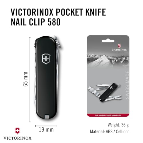 Victorinox 0.6463.T2 Folding Pocket Knife Nail Clip 580 - color: Black