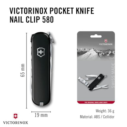 Victorinox 0.6463.T2 Folding Pocket Knife Nail Clip 580 - color: Black