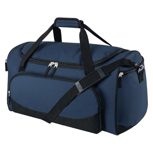 Uarition Gym Duffle Bag for Men - 50L Navy Blue Large Duffel Bags for Sports, Workout, Traveling, Durable Heavy Duty Duffel Gear Bag - color: Navy Blue