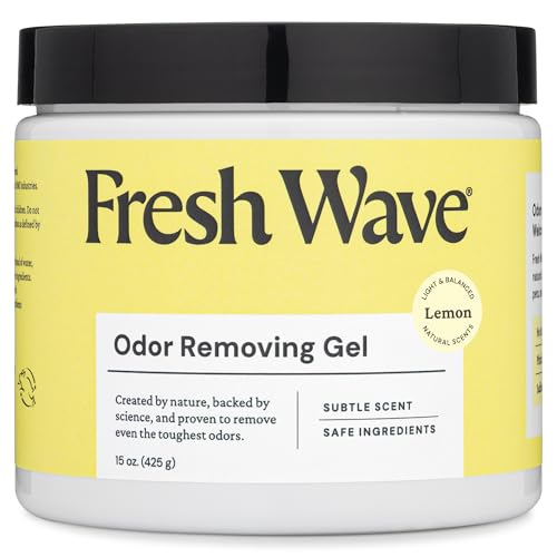 Fresh Wave Lemon Odor Removing Gel, 15 oz. | Odor Absorbers for Home | Safer Odor Relief | Natural Plant-Based Odor Eliminator | Every 15 oz. lasts 30-60 Days | For Cooking, Trash & Pets - size: 15 Fl Oz (Pack of 1)