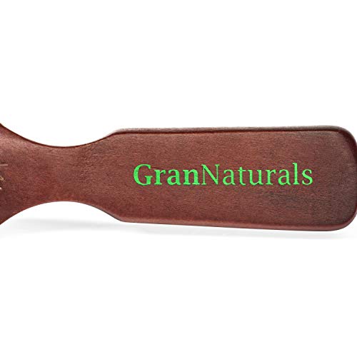 GranNaturals Soft Bristle Hair Brush for Men - Boar Bristle Brush for Styling Beards, Fades, Smoothing Hair and Waves - Natural Wooden Hairbrush