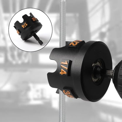 Nut Zipper Drill Attachment for Fast Nut and Bolt Removal, Aluminium Alloy Hex Shank Nut Driver for 1/4", 3/8", and 1/2" Threaded Rods,Fast Nut and Bolt Removal for Conduit Racks,Strut Systems 1 piece