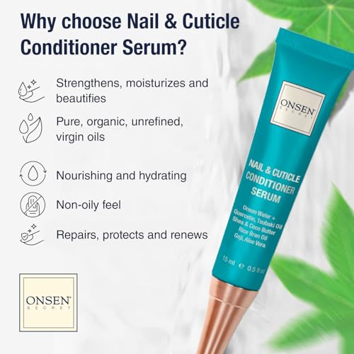 Onsen Nail & Cuticle Rescue Kit – Conditioner Serum, Repair Oil & Cuticle Balm – Tsubaki, Shea Butter, Jojoba – Strengthens Nails, Softens Cuticles, Hydrates Skin (15ml Serum+10ml Oil+32.5ml Cream) - size: 0.57 Ounce (Pack of 3)