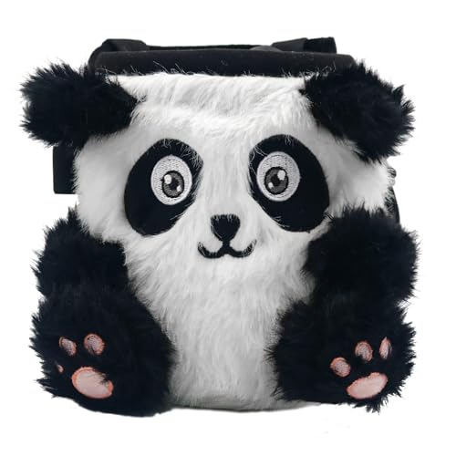 NewDoar Chalk Bag for Rock Climbing Bouldering Panda Chalk Bag Bucket with Quick-Clip Belt & Zippered Pocket Rock Climbing Gear Equipment for Men Women Children
