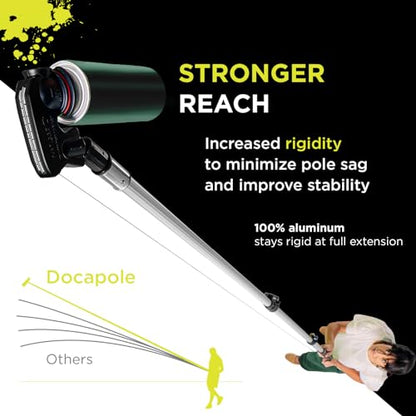 DOCAZOO Extension Telescoping Pole 5-12 Ft | High Reach Extension Pole for Cleaning, Dusting, Window Washing & Painting - Indoor & Outdoor Use (Pole Only) - size: 12 Ft, style: Pole Only
