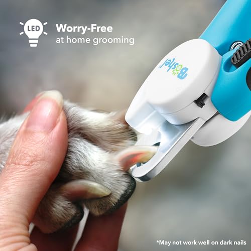 Boshel LED Large Dog Nail Clippers with Quick Sensor, Light, and Safety Guard, Pet's Sharp Toenail Cutter and File - size: LED - Large/Medium