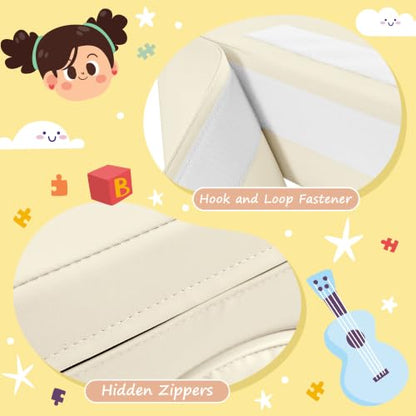 Merax Indoor Soft Foam Tunnel Climber, Toddler Climbing Toys with Tunnel, Steps and Ramp, Soft Climb and Crawl Playset Baby Soft Foam Blocks, 7-piece - color: Pastel Cream