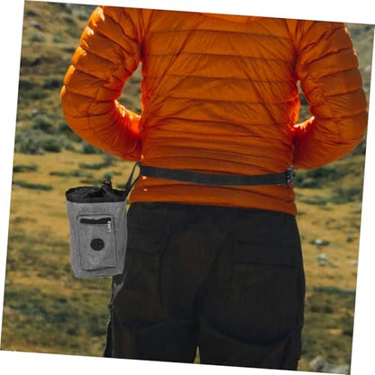 KICHOUSE Chalk Bag for Climbing Waterproof Container with Zippered Pocket Adjustable Waist Strap for Rock Climbing Bouldering and Outdoor Activities