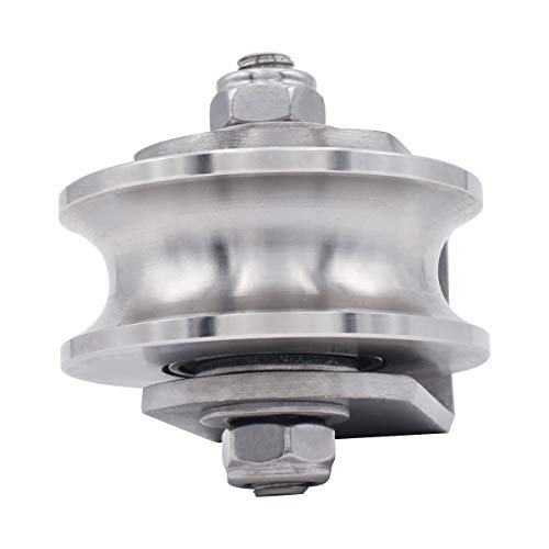Pulley Wheel Heavy Duty Single Wheel Swivel Pulley Block Duplex Bearing 304 Stainless Steel 360 Degree Rotation Smooth Loading 800 Kg for Material Handling and Moving Lifting - size: 137mm