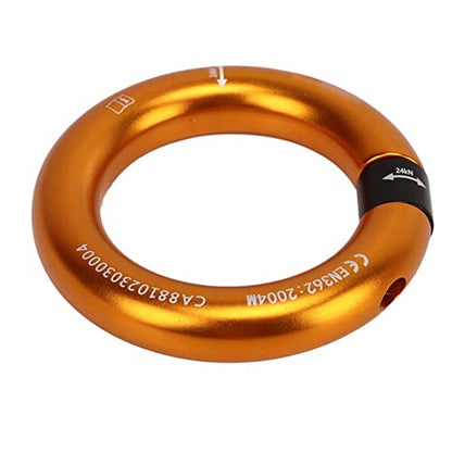 Rappel Ring, Rock Climbing O Ring Safe to Use Abrasion Resistance Uniform Force for Mountaineering - color: Gold