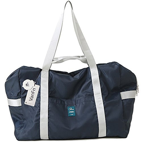 VanFn Foldable Travel Duffel Bag, Sports Duffels Gym Bag, Rainproof Nylon Totes, Sports Shoulder Handbag, Lightweight Duffle Bags For Women & Men, Outdoor Weekend Bag, P.Travel Series - color: Navy Blue